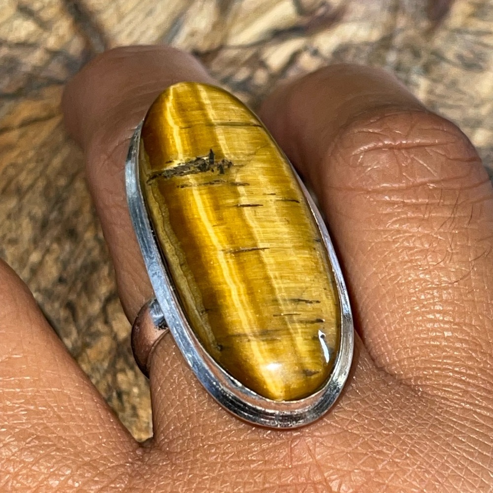 Golden Brown Tiger Eye Ring 9